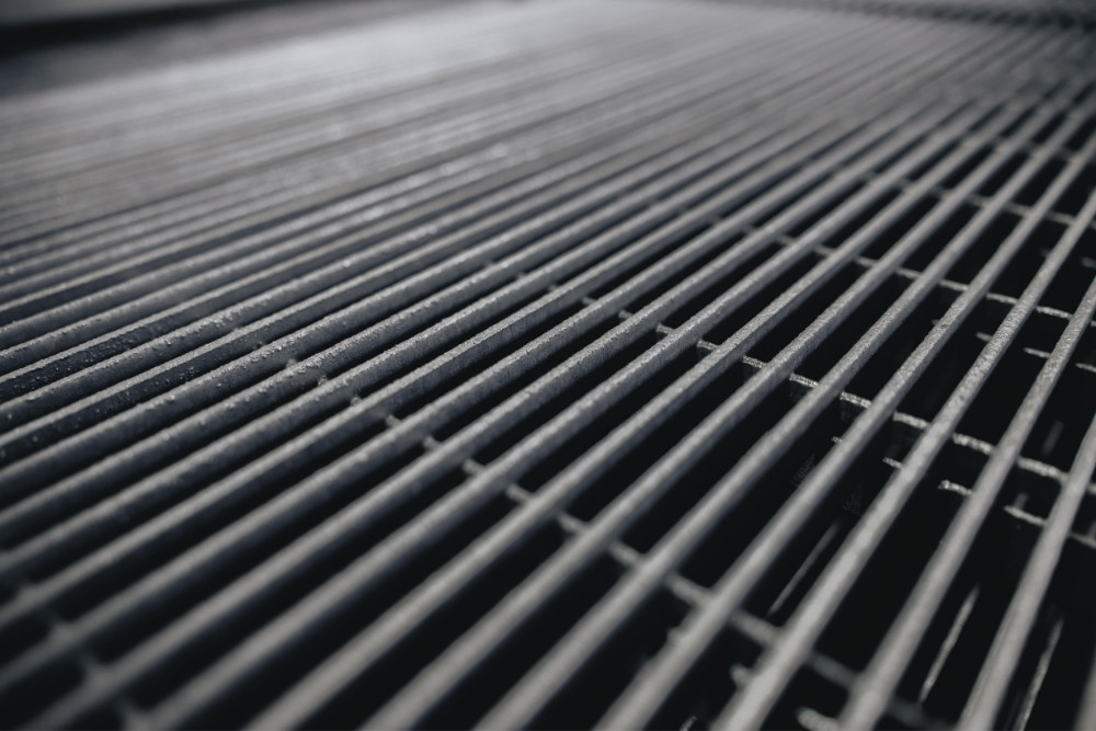 close up view of metal grating products