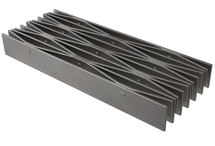 Rendering of 12AR7 Aluminum Riveted Grating product