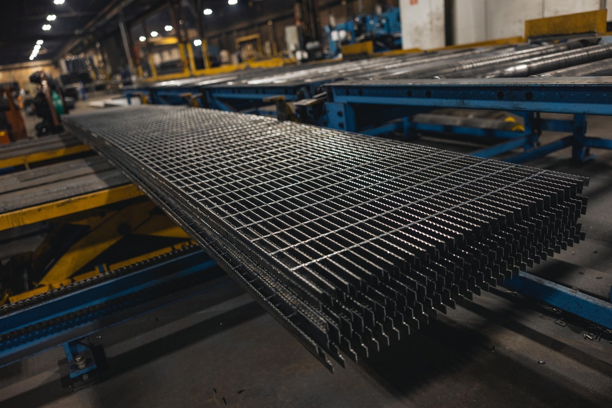 Riveted Grating recently fabricated in a warehouse