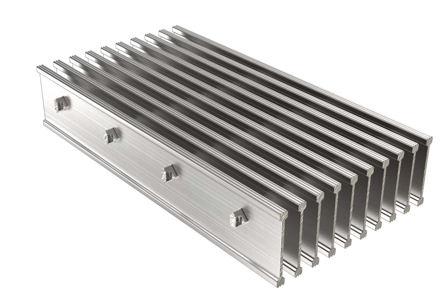 Rendering of Ohio Gratings' 7SGLI2 Standard Aluminum Swaged Litebar Grating