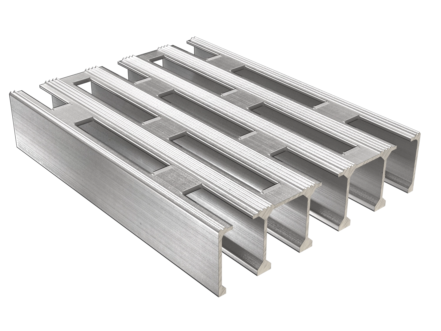 Rendering of Ohio Gratings' 22 Standard Aluminum Punched Plank